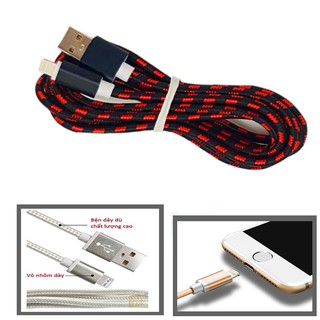 DÂY SẠC IPHONE 1M BỌC DÙ CHỐNG ĐỨT