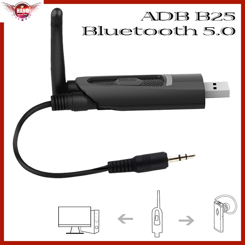 Usb phát bluetooth 5.0 cho tivi, máy tính tới loa, tai nghe bluetooth - ADB B25
