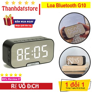 Loa bluetooth kiêm đồng hồ báo thức G10 màn hình tráng gương hiển thị đèn led 💥Siêu Hot💥