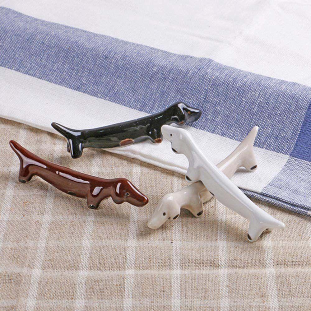 YIYU 1 Giá Đỡ Dụng Cụ Ăn Uống Hình Chú Chó Dachshund Đáng Yêu