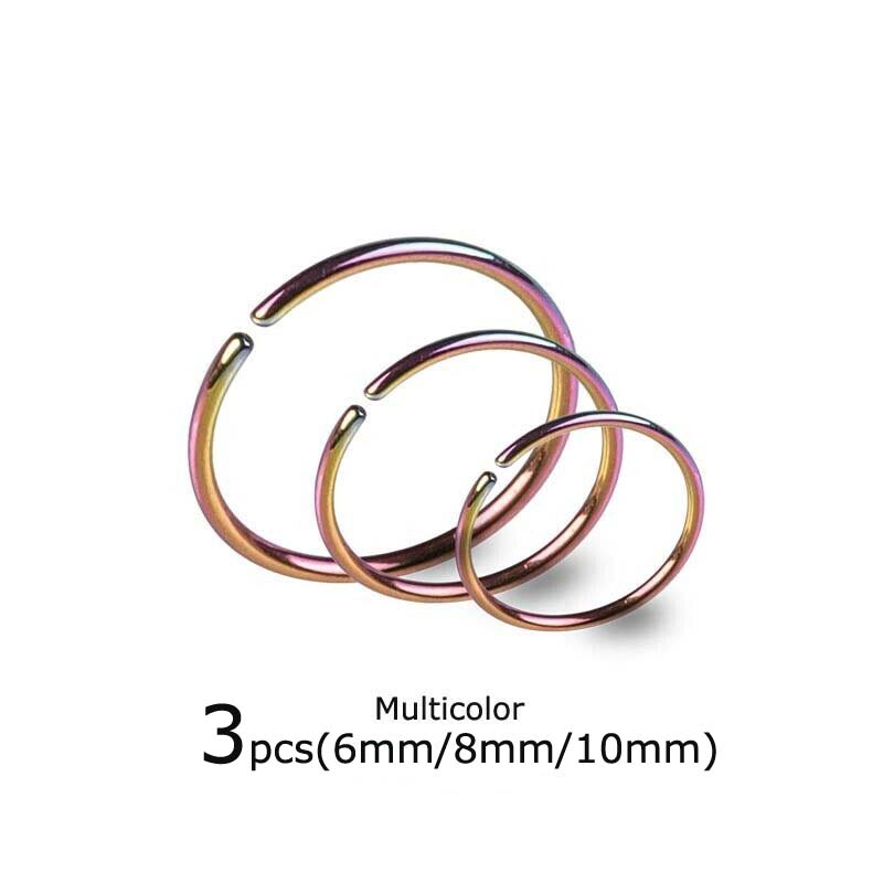 Set 3 Khuyên Mũi Bằng Thép Không Gỉ Cá Tính Sành Điệu