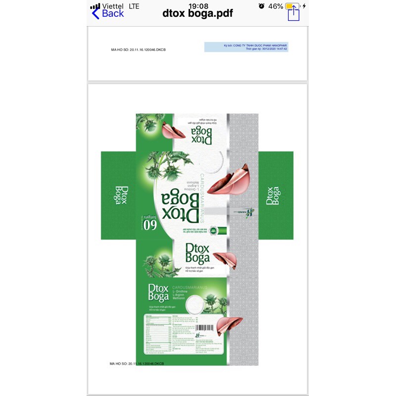 Bổ gan Dtox Boga | Giải độc gan | Giải rượu | Hạ men gan | BigBuy360 - bigbuy360.vn