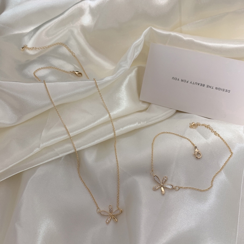 XiaoboACC Dây Chuyền Mặt Hình Hoa Cúc Phong Cách Hàn Quốc