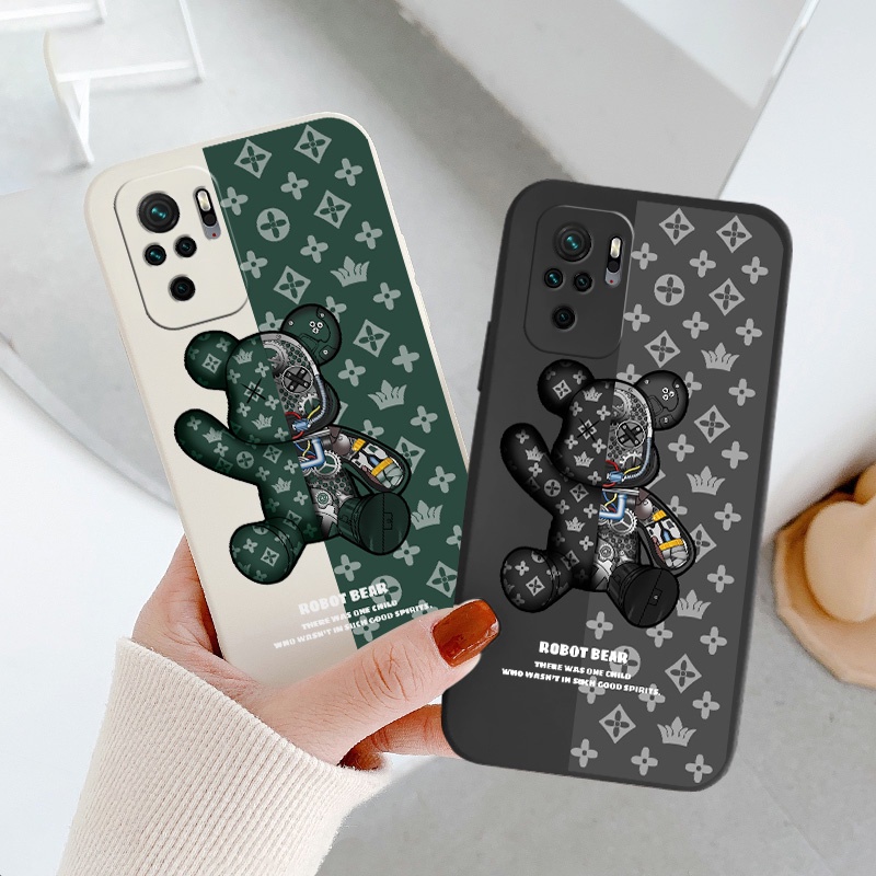 Ốp điện thoại mềm chống sốc bảo vệ camera hình gấu độc đáo cho Xiaomi Redmi Note 10 Pro Max 10s 4G 5G 10Pro 10ProMax  | BigBuy360 - bigbuy360.vn