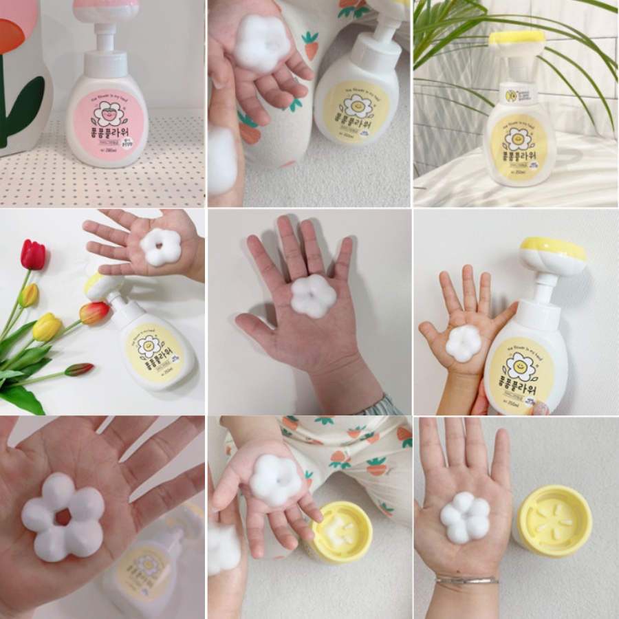 Nước rửa tay tạo bọt hình bông hoa PomPom hãng Imarketmom Hàn Quốc 280ml