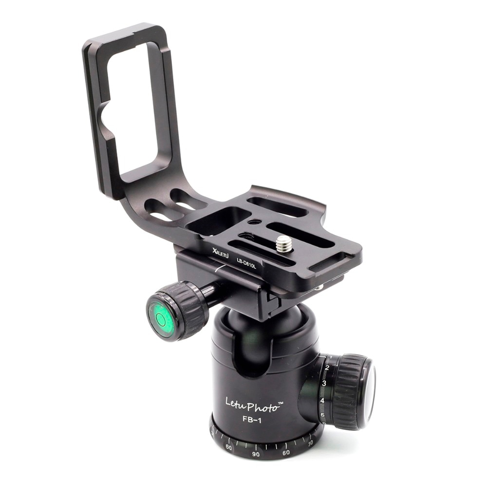 in stockXILETU LB-D810L L Type Professional Bracket Tripod Quick Release Plate Head Base Handle Grip for Nikon D800 D800E D810 Camera