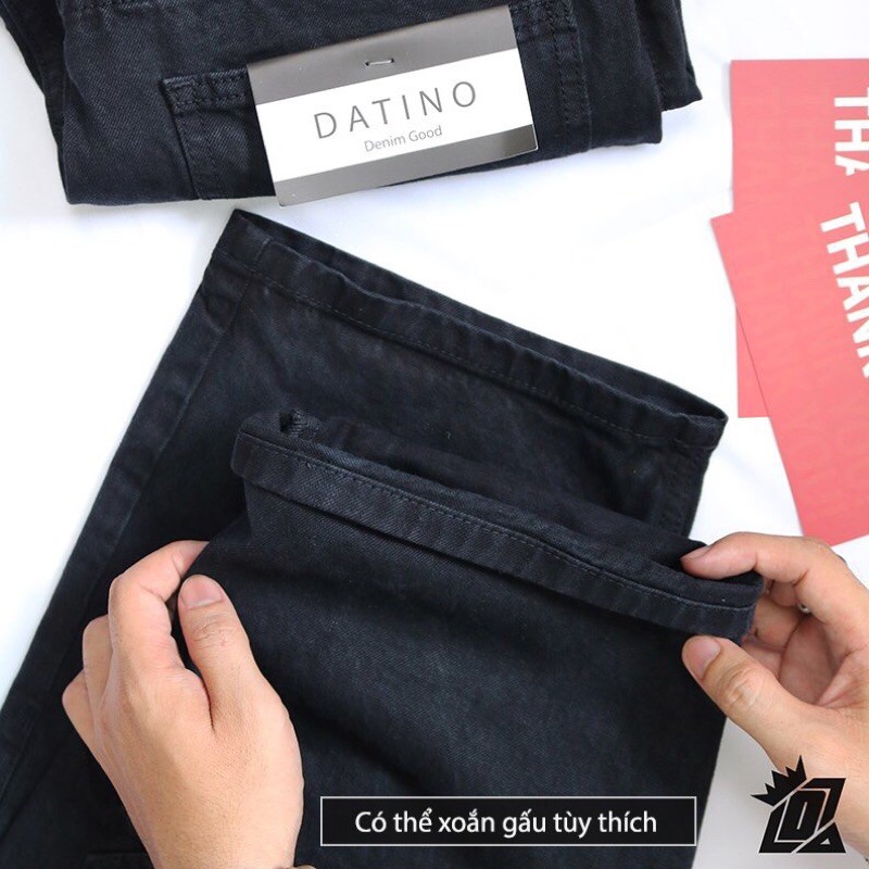 [Mã SKAMA06 giảm 8% TỐI ĐA 50K đơn250K] Quần Short Jean Nam DATINO màu Đen Wash Bụi, bền màu không xù | BigBuy360 - bigbuy360.vn