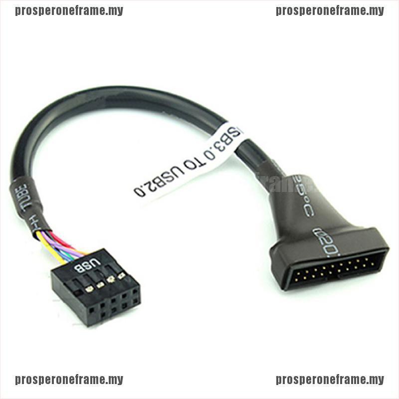 Cáp Chuyển Đổi 19 / 20 Pin Usb 3.0 Female Sang 9 Pin Usb 2.0 Male