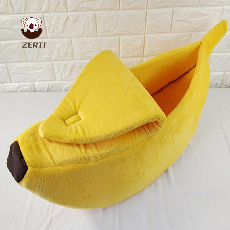 Giường Ngủ Mềm Mại Hình Quả Chuối Cho Thú Cưng