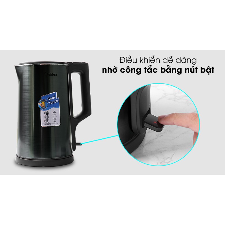 Ấm siêu tốc Midea 1.7 Lít MK-317DC - Bảo hành 12 tháng