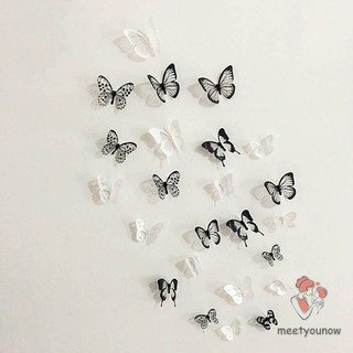 Bộ 18 Miếng Dán Tường Hình Bướm 3d