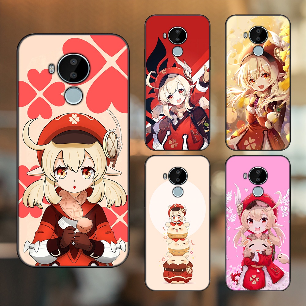 Ốp lưng Nokia C30 viền đen in hình Klee Genshin Impact