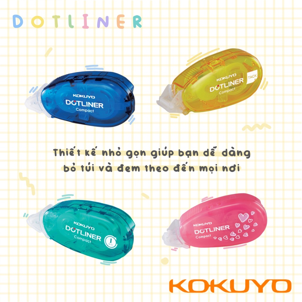 Băng Keo Kéo Đa Năng Dotliner Kokuyo 8.4MM*11M