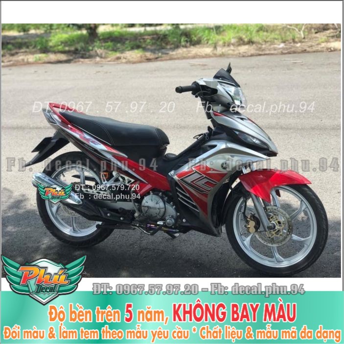 Tem rời Exciter 135 Lc Đỏ bạc (X) -1