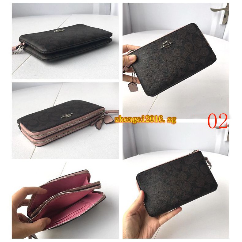 Ví nữ Coach / Ví dây kéo đôi /Ví Da Thời Trang Có Dây Kéo Cho Nữ F87591