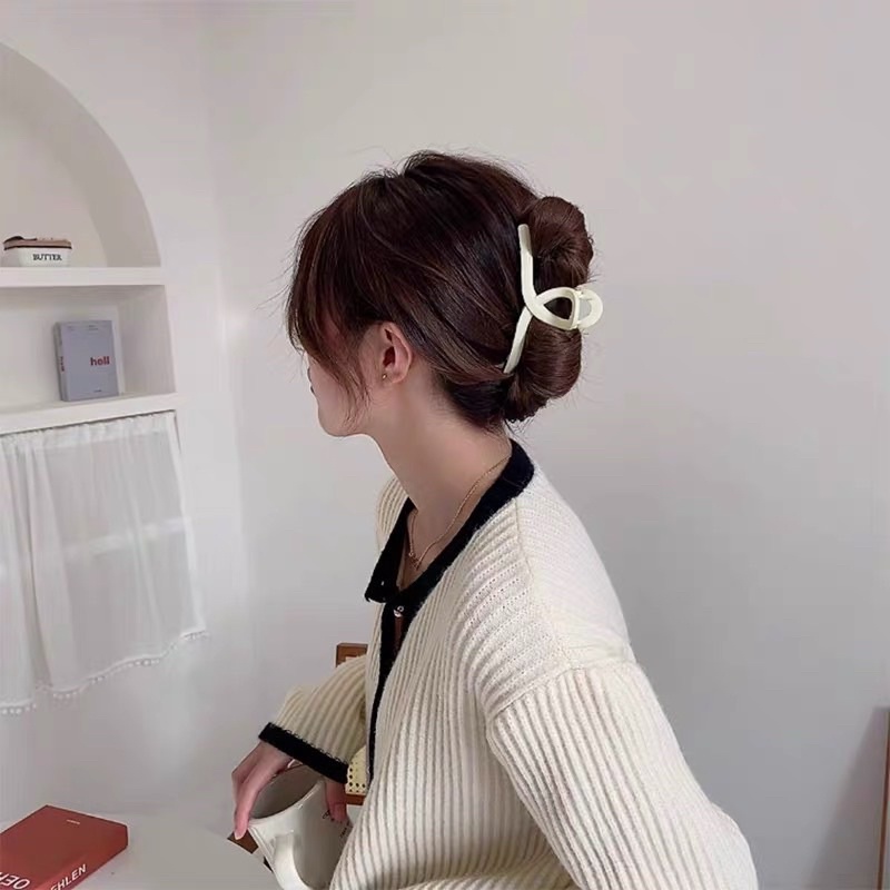 Cặp Tóc Carla Kẹp Càng Cua Cặp Dọc Màu Trơn Búi Tóc Phong Cách Hàn Quốc