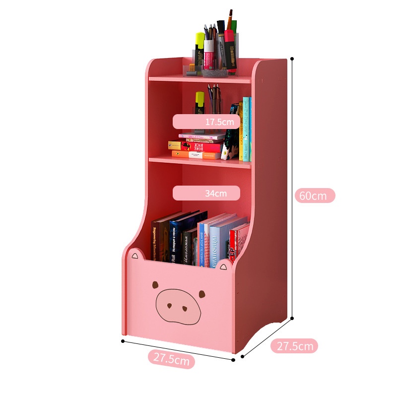 Tủ đựng đồ Nafena WPC khắc họa tiết thú vật hoạt hình đa dụng