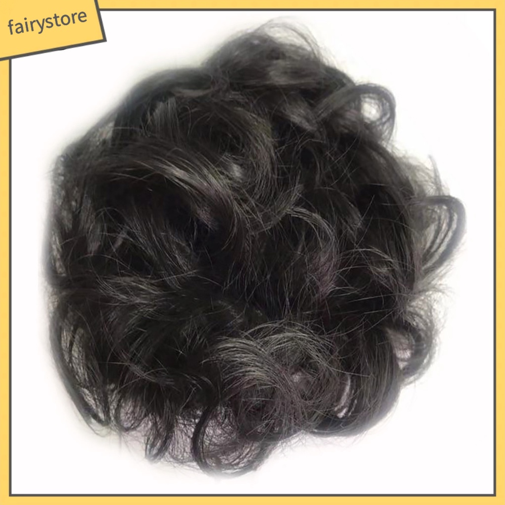 Búi Tóc Giả Xoăn Dài Co Giãn Cho Cô Dâu