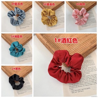 Dây Buộc Tóc Vải Lụa Satin Co Giãn Phong Cách Pháp Cho Nữ