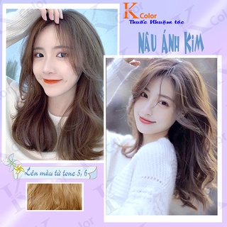 Thuốc Nhuộm Tóc Màu NÂU TÂY ÁNH KIM - NÂU ÁNH KIM Không Tẩy