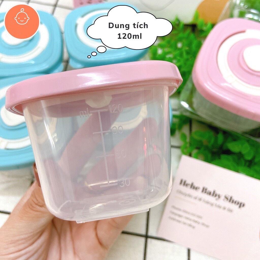 Hộp trữ đông misuta,hộp trữ đồ ăn dặm cho bé 120ml dùng được trong lò vi sóng