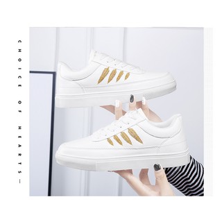 Giày sneaker nữ trắng hình 3 chiếc lá