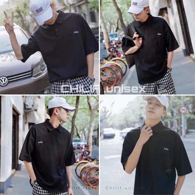 Áo Thun POLO LITRN thêu cổ unisex nam nữ như hình đẹp cực