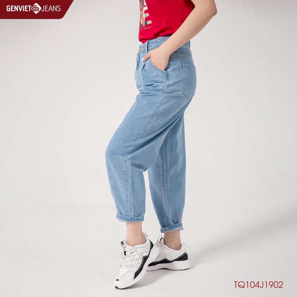 Quần Dài Jeans Nữ Col Thụng GENVIET TQ104J1908