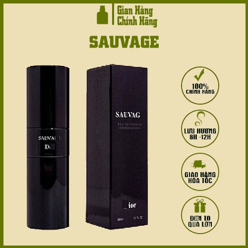 Nước Hoa Nam SAUVAGE Thơm Lâu Chính Hãng Mini 20ml