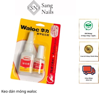 Keo WALOC dán móng đính đá gắn hoa, keo dán móng waloc chính hãng dán móng siêu bền chuyên dụng ngành nails thể tích 20g
