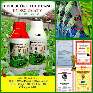 Dung dịch Thủy Canh Rau Lá HDROUMART V