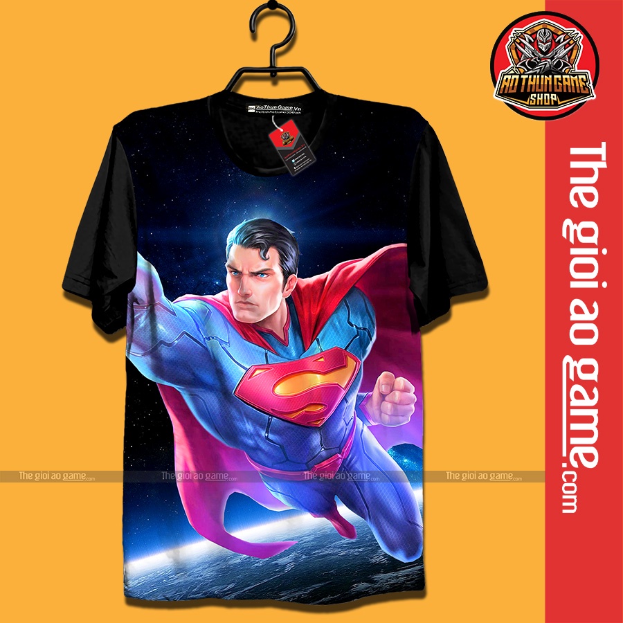 Áo Liên Quân , Áo Thun Liên Quân Mobile Siêu Nhân Unisex Nam Nữ Cổ Tròn Basic Tay Ngắn Form Rộng / Thegioiaogame.com