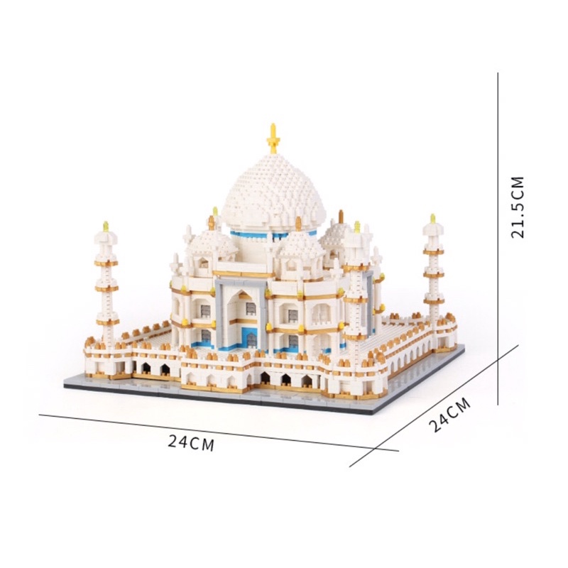 (ORDER) Bộ xếp hình Lego đền Taj Mahal 4146 mảnh ghép (kèm dây đèn và bông hồng Lego) đồ chơi lắp ráp trẻ em