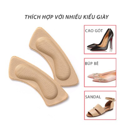 Miếng lót gót giày bảo vệ gót 4D cao cấp chống thốn và trầy chân