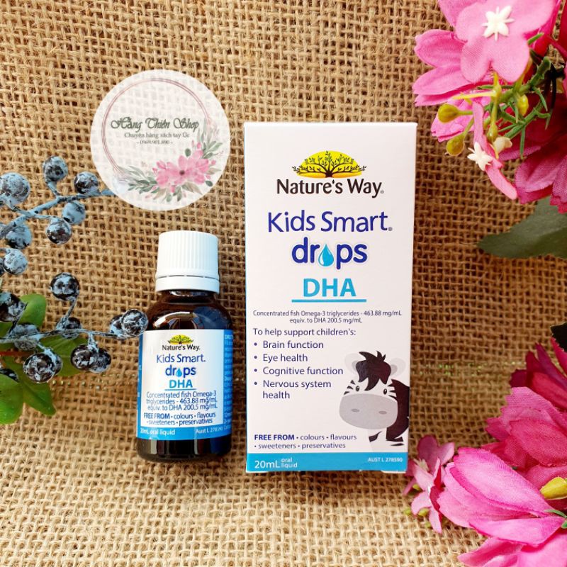 (Đủ bill) Nature's Way Kids Smart Drops DHA cho bé từ 4 tuần tuổi 20m.l