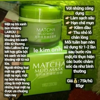 Mặt nạ BÙN NON MATCHA LAIKOU