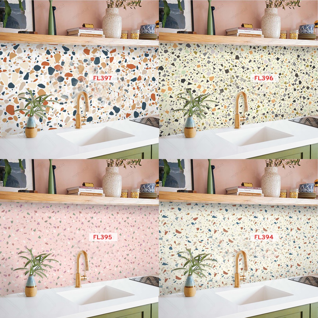 Cuộn 2 mét dài Decal gạch bông Patterm_kt 200x60cm FL04