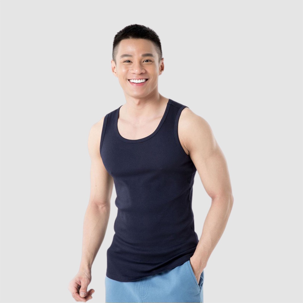 Áo ba lỗ nam CIZA vải cotton tập gym phong cách thể thao co giãn thấm hút mồ hôi ATKS01