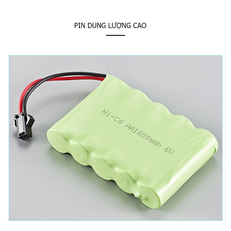 Pin sạc 6V 1800mAh Ni-Cd cho xe đồ chơi ô tô mô hình điều khiển (xanh) - Bmax