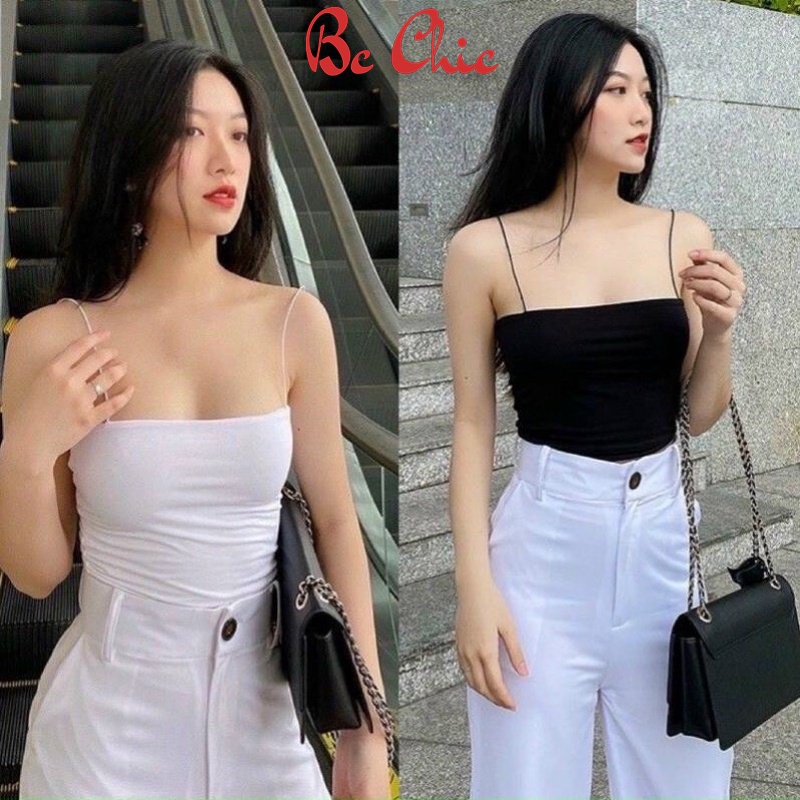 Áo lót nữ, áo bra cotton dáng vừa 2 dây sợi bún B21 BC_CHIC LINGERIE