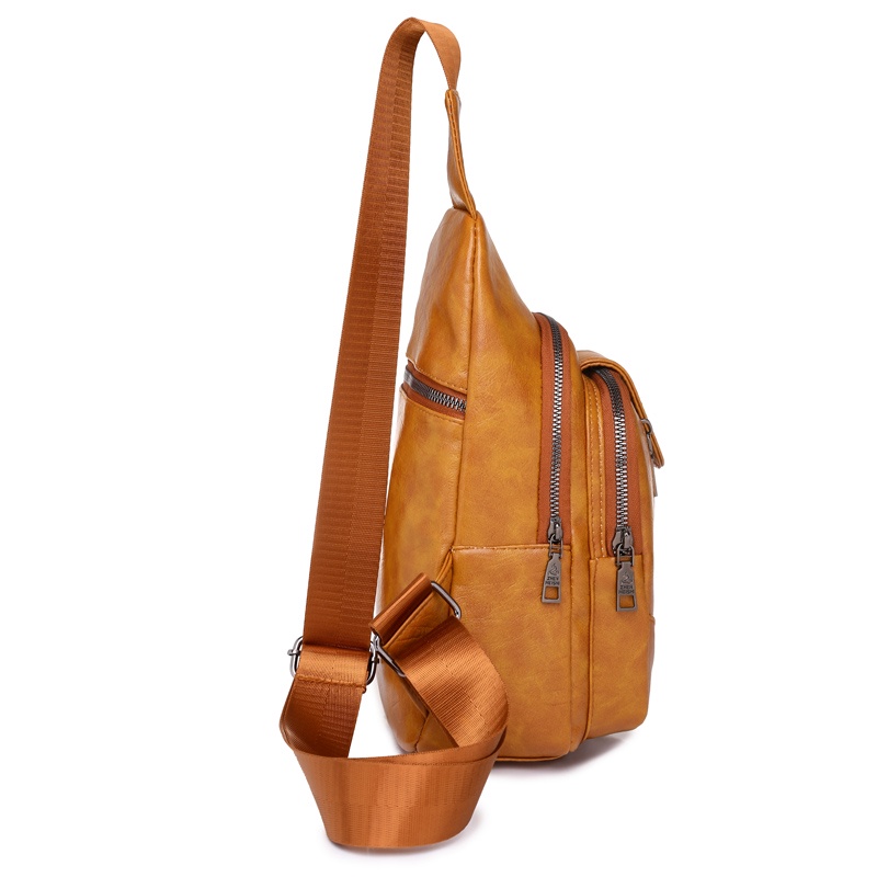 Túi Da Đeo Chéo Ngực Phong Cách Retro Cá Tính Cho Nữ