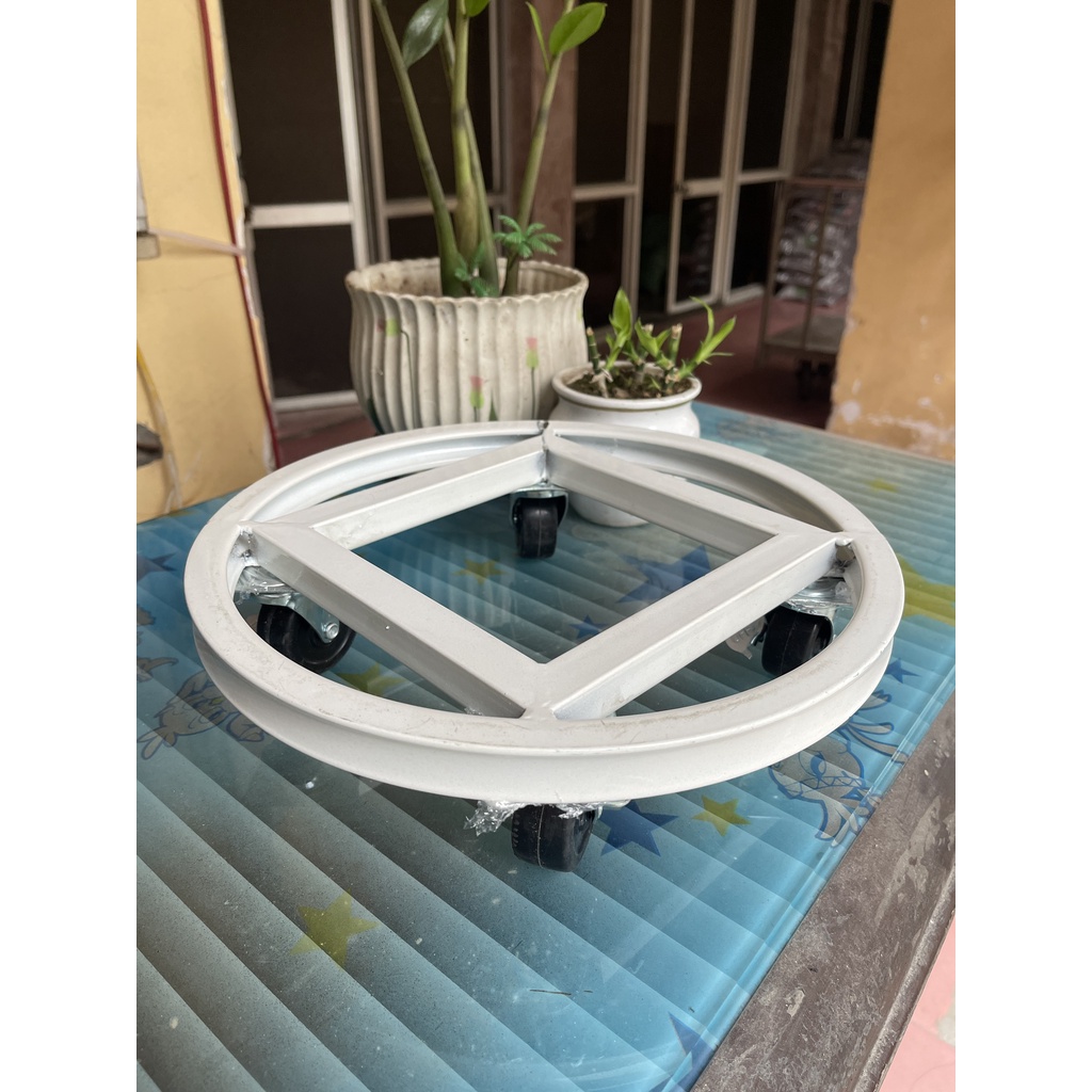 Đế lót chậu có bánh xe, đế để đồ đa năng, đế lót chậu cây cảnh gia đình, chung cư khung thép phun sơn, bánh xe 360 độ