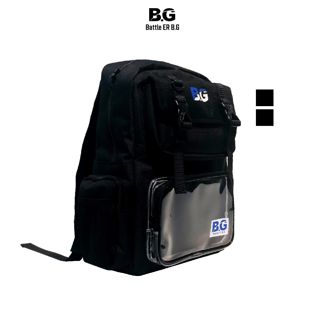 Balo đi học BATTLE ER B.G mẫu x002 Black Silver Unisex Streetwear Backpack