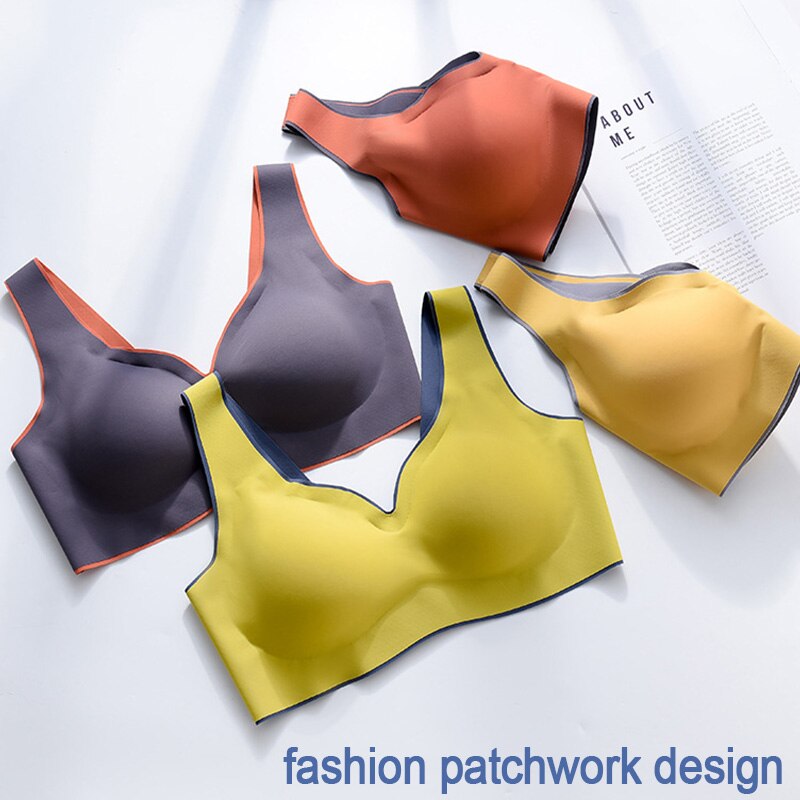 Áo Ngực Nữ FINETOO Cao Su Liền Mạch Lót Mút Chống Sốc Nâng Đẩy Size Lớn M-XXL