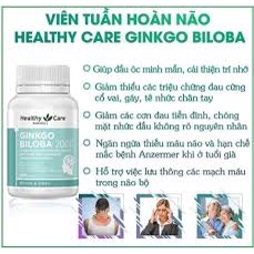 CHÍNH HÃNG Healthy Care Ginkgo Biloba 2000mg Ginkgo Biloba 2000 Healthy Care (Ginkgo Úc) Brain &amp; Mind 100 Capsules