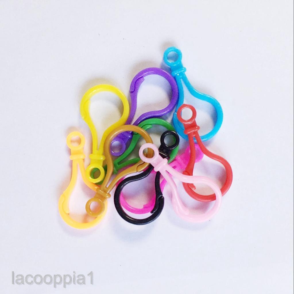 [Lacooppia1] Set 10 Móc Kẹp Tôm Hùm Bằng Nhựa Làm Đồ Chơi / Móc Khóa / Túi Xách