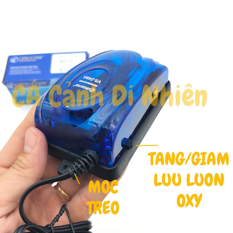 Máy sục sủi thổi khí oxy 1 vòi 3W VIPSUN VS-248A cho hồ cá - cacanhdinhien