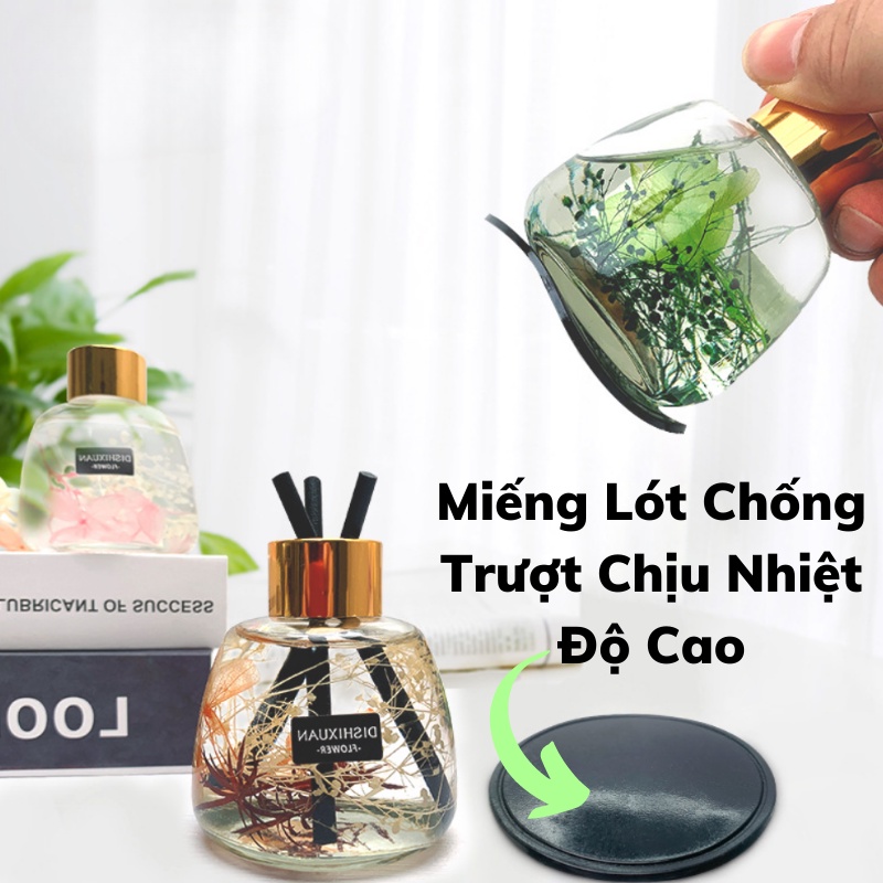 Tinh dầu thơm phòng nước hoa ô tô cao cấp có que gỗ tự khuếch tán chất liệu thiên nhiên tặng đá phát sáng ban đêm UBAVN