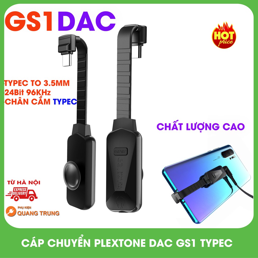 Bộ DAC GS1 plextone,sound card,TypeC to 3.5mm,giả lập âm thanh 7.1 kênh,chuyên game