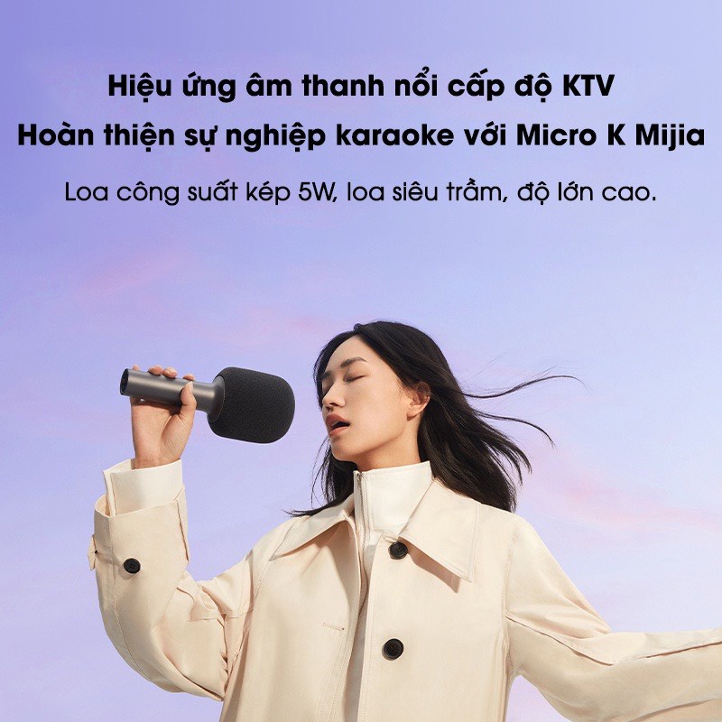 Micro karaoke xiaomi Mijia bluetooth Microphone không dây,công nghệ giảm tiếng ồn thông minh - Ngoc Vien Store